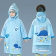 thumbnail image 4 of Xmyrz Rain Poncho Kids Girl Boy Hooded Cartoon Dinosaur Print Waterproof Outdoor Long Sleeve Suitable Rainwear Raincoat Rain Jacket, 4 of 4