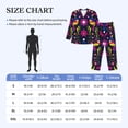 thumbnail image 4 of Salouo Colorful Mexican Print Button-Front Long Sleeve Pajama Set for Men, Soft 2Pjs Men's Long Sleeve Sleepwear-X-Large, 4 of 7
