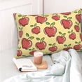 thumbnail image 4 of Pofeuu Apple Print Polyester Microfiber Plush Pillowcases, Super Soft and Cozy Pillow Case Covers with Envelop Closure（Pillow core not included）-14"x20", 4 of 6