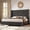 Gray, variant on VanAcc Queen Size Bed Frame,Upholstered Velvet Low Profile Platform with Raised Wingback Headboard,Black