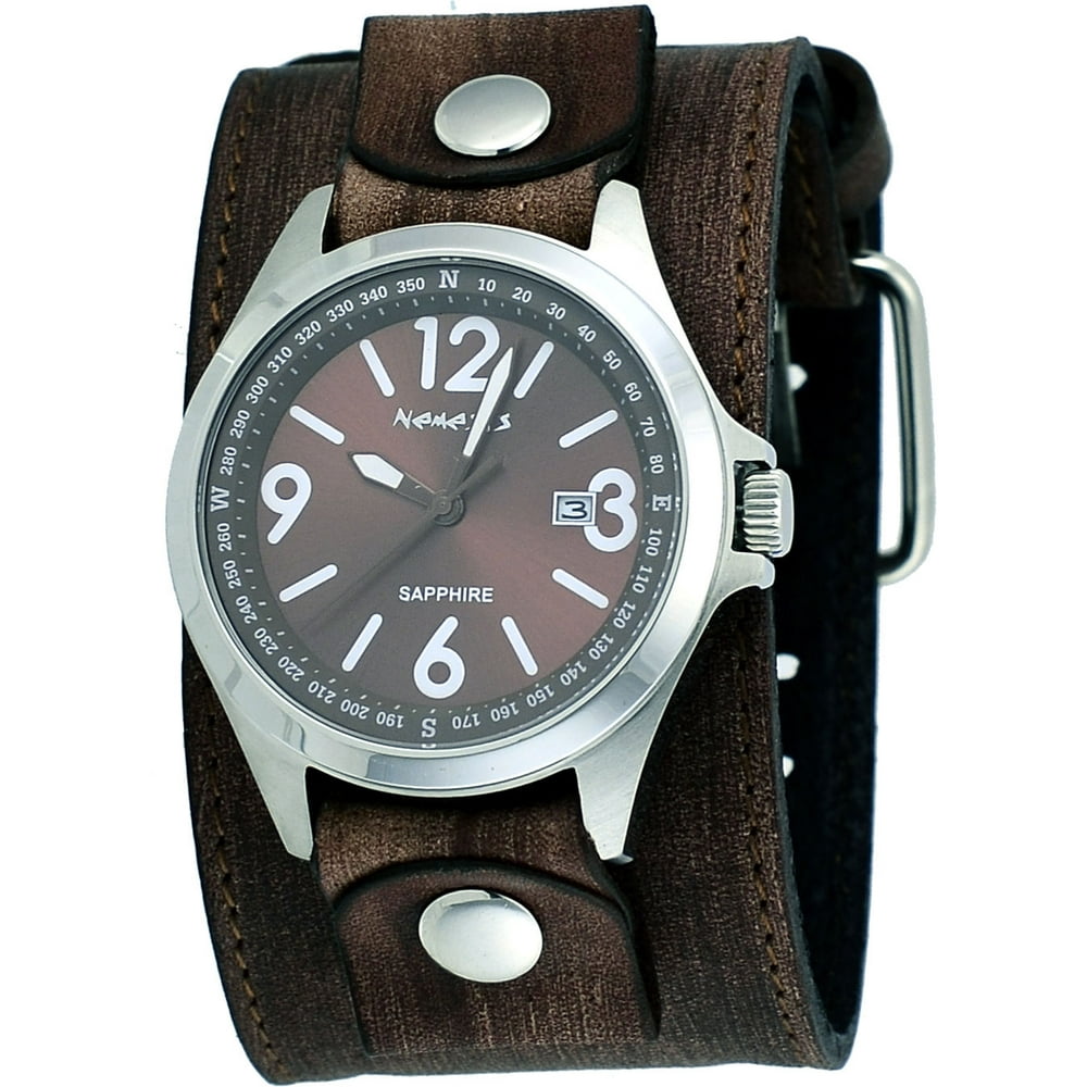 Nemesis - BFLBB251B Men's Signature Sapphire Brown Dial Wide Leather