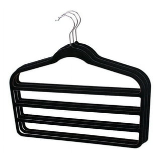 Mainetti 485, 15 Black Plastic, Shirt Top Dress Hangers, with