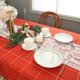 thumbnail image 4 of Camino de mesa navideño de encaje rojo | Decoración festiva para fiestas | Mantel de poliéster de 183 x 33 cm para uso en interiores y exteriores, 4 of 4
