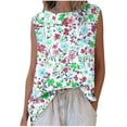thumbnail image 3 of Juslio Womens Tank Top Crew Neck Breathable Tank Top,Summer Print Casual Tank Tops, 3 of 5