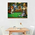 thumbnail image 2 of GOSMITH Funny Dog Playing Pool Animal Poster For Room Aesthetic Poster Decorative Painting Canvas Wall Art Living Room Posters Bedroom Painting  12"x16"/16X20", 2 of 4