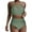 C_Army Green, variant on MGDXOX Ruched High Waisted Swimsuit for Women One Shoulder Bikini Sets Tummy Control Full Coverage Two Piece Bathing Suit Black M
