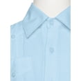 thumbnail image 2 of Gentlemens Collection Big Boy's Little boys Long Sleeve/Short Sleeve Linen Look Guayabera Shirt, 2 of 4