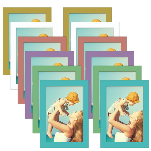 HORLIMER 12 Pack 4x6 Magnetic Picture Frame , Colorful Magnetic Photo Frames for Fridge