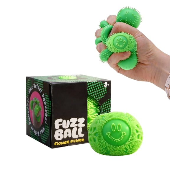 needo Smile Face Fuzz Stress Ball To-ys, Fidget T-oy for Anxiety Relief, Sensory Play for Adults