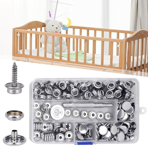 150PCS Canvas Snaps , Metal Screws Snap Marine Grade 3/8" Socket Stainless Steel Boat Canvas Snaps with 2 Pcs Setting Tool for Boat Cover Furniture