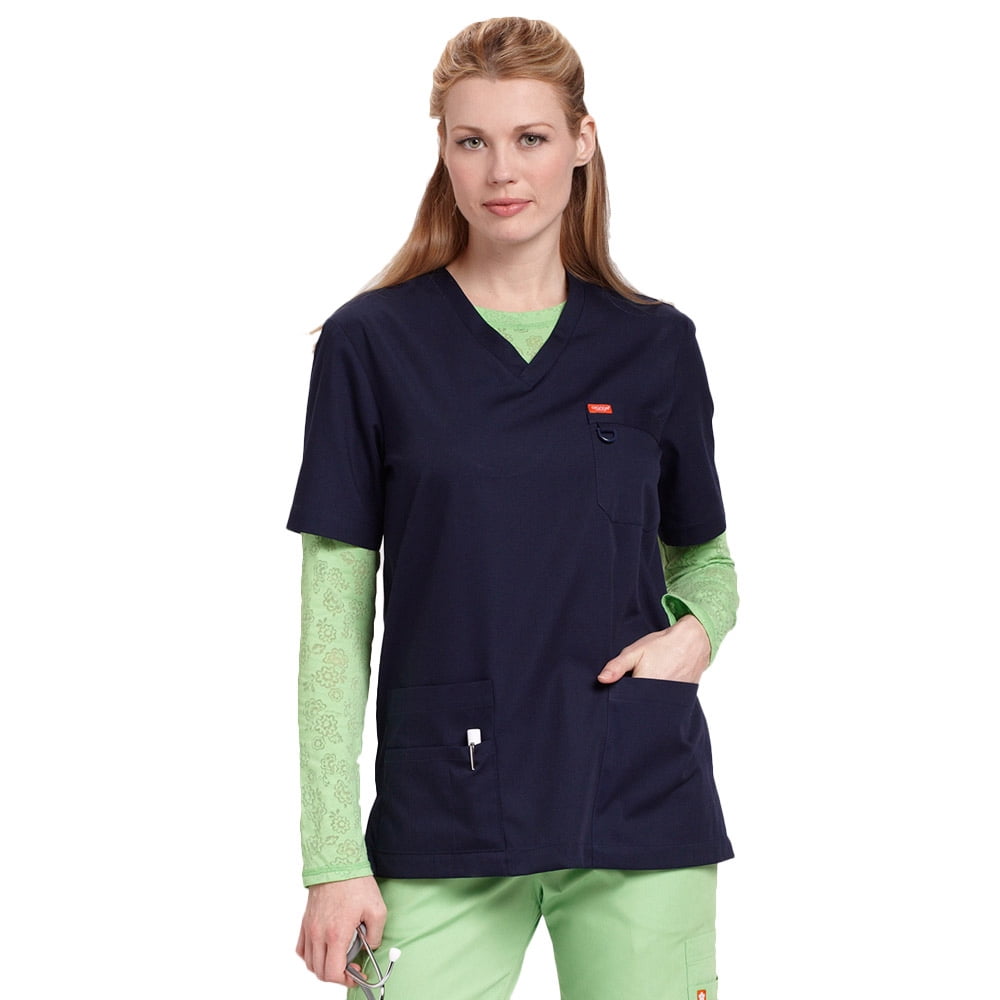 Orange Standard Orange Standard Unisex Balboa VNeck Solid Scrub Top