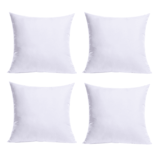 TESSO HOME Set de Relleno Esponjoso para Almohadas y Cojínes Decoración Recamara y Sala Mayor Cómodidad 100% Fibra. (Set de 4 Cojines 50 x 50 cm)