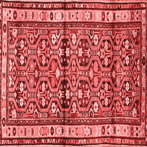 Ahgly Company Indoor Square Persian Red Traditional Area Rugs, 8' Square