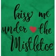 thumbnail image 2 of Christmas Kiss Me Under The Mistletoe Womens Slim Fit Graphic Tee Brisco Brands X, 2 of 5
