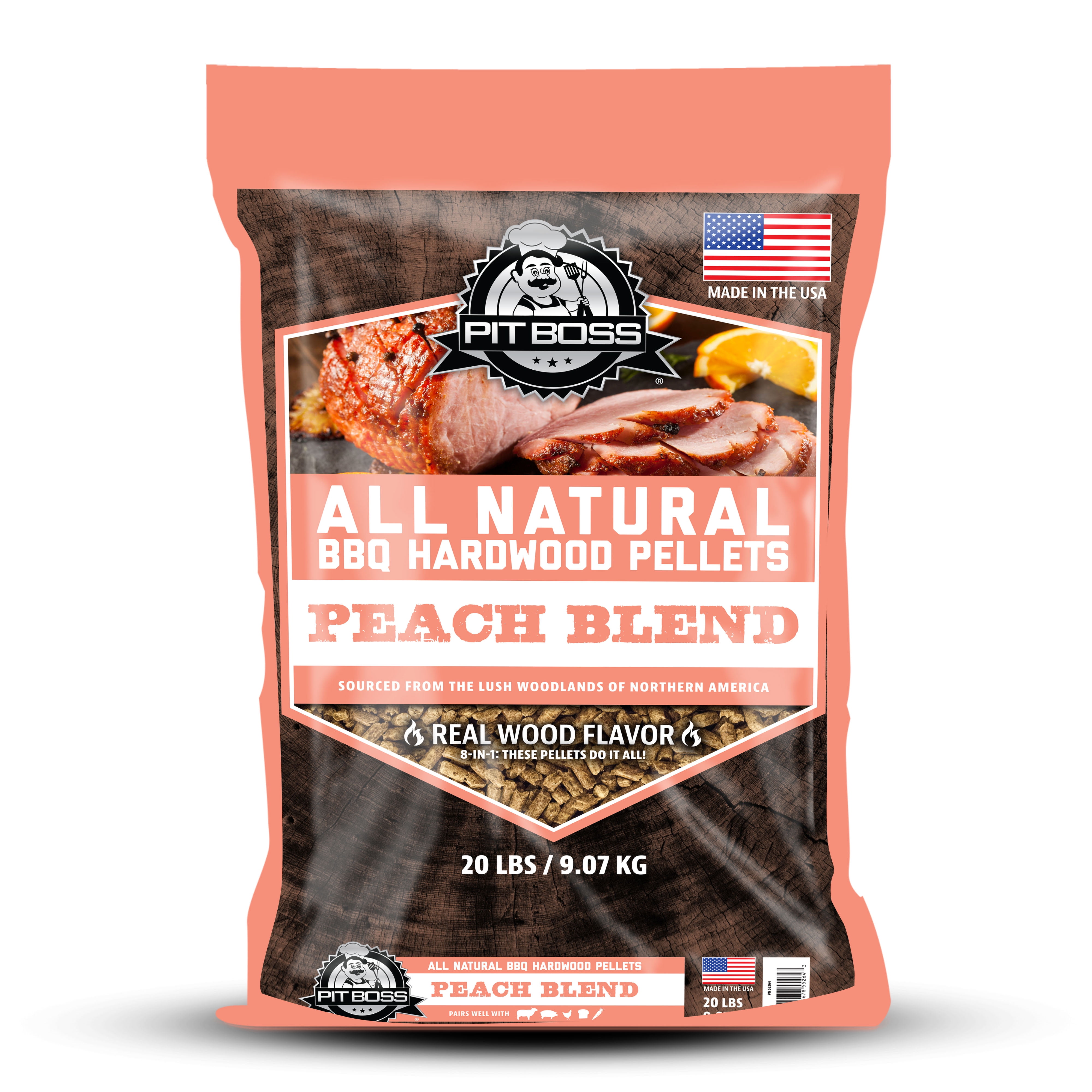 Pit Boss 100% All Natural Hardwood Peach Blend BBQ Grilling