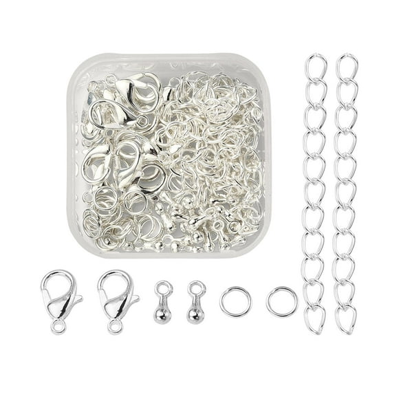 80 piezas para hacer joyas Yuyangstore Accesorios de bricolaje Plata clara Cadenas extensoras
