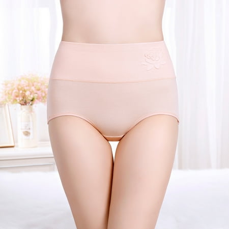 

High Waist Postpartum Panties For Women Cotton Underwear Full Coverage Soft Comfortable Briefs Panty Plus Size