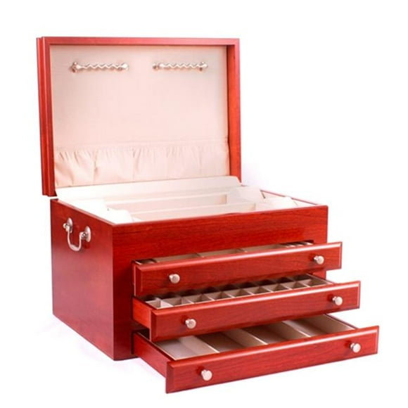 American Chest J03C Majestic Three Drawer Jewelry Wardrobe- Heritage Cherry