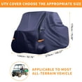 thumbnail image 5 of Unique Bargains UTV Cover for Kawasaki MULE SX Waterproof Side by Side Cover Outdoor Sun Rain Storage Protection 210D-PU 275x134x178cm Navy Blue, 5 of 5