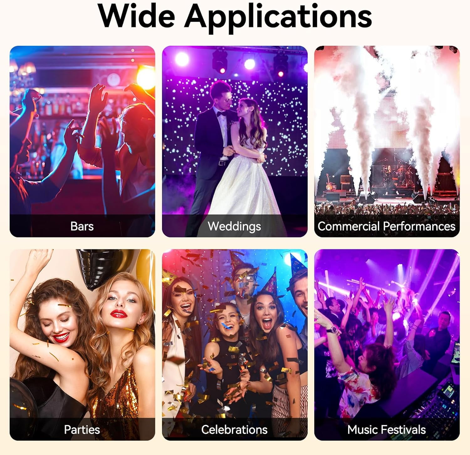 Miumaeov Handheld CO2 Fog Machine, Portable Dry Ice Fog Machine with RGB Lights, for DJ Stage, Parties, Celebrations, Weddings