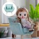 thumbnail image 1 of 1:12 casa de muñecas sofá individual Mini sala de estar muebles para jugar juguete manualidades claro perfke Sofá de casa de muñecas, 1 of 9