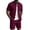 Wine, variant on Gytharion 2 Piece Fashin Walffe Outfits for Men Stand Collar Short Sleeve Shirt with Drawstring Elastic Waist Shorts Sets Soild Color Casual Outfits