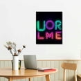 thumbnail image 2 of BCIIG Neon Text Fine Art Aesthetic Poster Print Wall Painting Modern Canvas Living Room Bedroom Home Office Wall Decor 12x16 in, 2 of 5