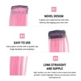 thumbnail image 4 of Seamless Hold 10 PCS Colorful Straight Synthetic Fiber Hair Extension Clip In Hairpieces 20” Inch - Party Highlights Rainbow Hair Accessories for Women Girls - (Pink) 10 Pack, 4 of 6