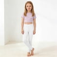 thumbnail image 6 of Miluxas Girls Modal Leggings, Full Length Footless Stretch Girl's High Waisted Tights Soft Basic Solid Yoga Pants White 12 Years, 6 of 9