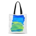 thumbnail image 1 of NUDECOR Sac Fourre-Tout en Toile Coup de Pinceau pour Courses Forme Point Dessinée Couleur Abstraite Sac à Main Réutilisable, 1 of 1