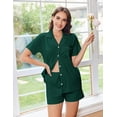 thumbnail image 5 of Ekouaer Womens Pajamas Set Button Down Pjs Lounge Sets Short Sleeve Sleepwear Soft Loungewear Nigthwear, 5 of 6