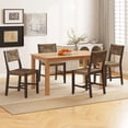 thumbnail image 2 of Gymax Wooden Dining Chair Set of 4 w/ Natural Weave Seagrass Rattan Backrest & Seat, 2 of 8