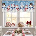 thumbnail image 4 of PYURTEP Christmas Curtains, Holiday Print Kitchen Curtain, Decorative Valance Short Curtains for Christmas Kitchen Window, 55.12 x 17.71 inch, 4 of 6