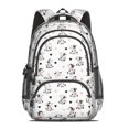 thumbnail image 2 of Cow and Heart White Pattern Cute School Backpack Bag with Padded Back and Adjustable Shoulder Straps 16.9 X 12.6 X 5.9 Inches, 2 of 5