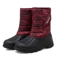 thumbnail image 4 of Women's Snow Boots Waterproof Warm Faux Plush Lined Hook and Loop Anti Slip Mid Calf Winter Warm Shoes, 4 of 9