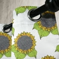 thumbnail image 2 of Ambesonne Floral Grommet Curtain Single Panel, Spring Sunflower Sketch, 50"x60", Apple Green Dark Taupe, 2 of 5