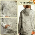 thumbnail image 3 of Camo Hoodie For Women Oversized Long Sleeve Pullover Maple Leaf Print Drop Shoulder Fleece Hooded Sweatshirt With Pocket Outfits, 3 of 6