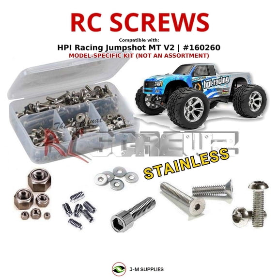 RCScrewZ Stainless Screw Kit hpi102 for HPI Racing Jumpshot MT V2 #160260 RC Car | PRO