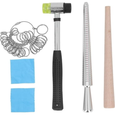 Mandrel PHYHOO Rould Metal Sizer Gauge Set With Jewelers Rubber Mallet