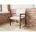 thumbnail image 4 of Pemberly Row Waiting Reception Wide Guest Chair Wood Frame in Brown, 4 of 5