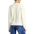 thumbnail image 3 of INSPIRE CHIC Women's Long Sleeve Pullover Tops Cable Knit Crew Neck Sweater, 3 of 5