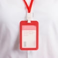 thumbnail image 4 of 10Pcs Assorted Color Frosted Plastic Badge Holder with Lanyard for Company School, 4 of 8