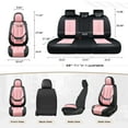 thumbnail image 2 of Coverado Black&Pink Front Car Seat Covers, Stylish Waterproof Premium Leather Automotive Seat Protectors, Airbag Compatible Auto Interior Accessories Universal Fit for Most Cars SUV Pick-up Trucks, 2 of 6
