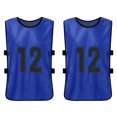 thumbnail image 3 of Graflsoa 12-Pack Adult Reversible Team Vests with Numbers 1-12, Dark Blue, Breathable Polyester for Sports Practice, 3 of 7