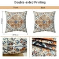 thumbnail image 5 of Boho Pillows Covers 20x20 Inch Set of 2 Bohemian Vintage Carpet Pattern Throw Pillows Gold Blue Ethnic Floral Medallion Decorative Cotton Linen Outdoor Cushion Cases for Home Sofa Living Room Couch, 5 of 6
