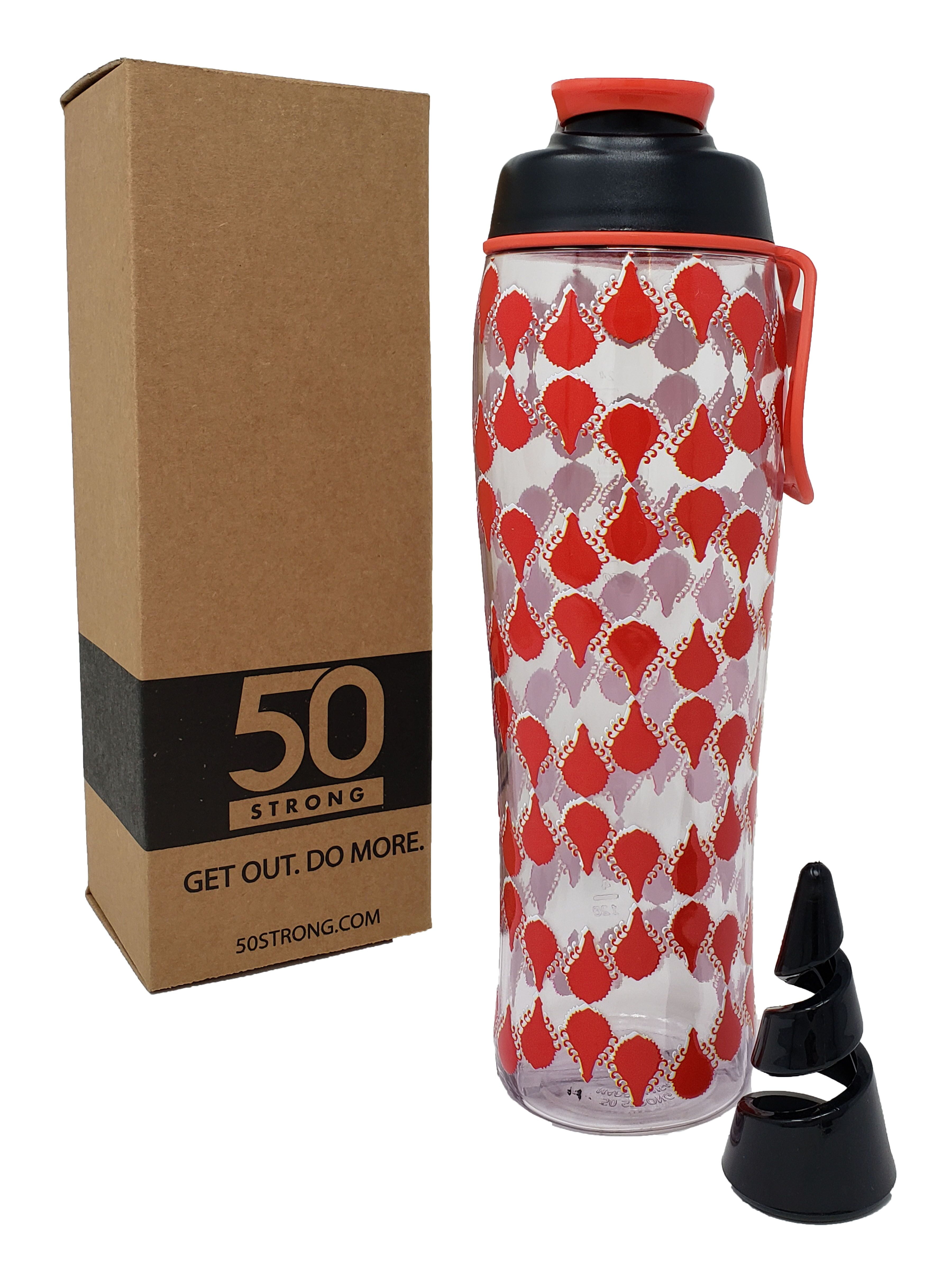 50 Strong Brand Twister Mixer Tritan Protein Shaker Bottle 30 oz. BPA