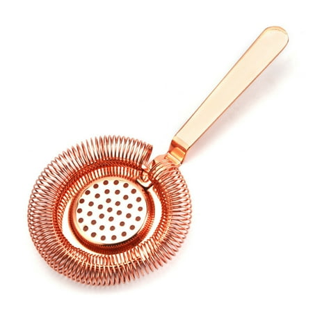 

Stainless Steel Anti-slip Bar Strainer Polished Detachable Ice Wine Filter Indoor Household Professional Bartending Tools Rose Gol
