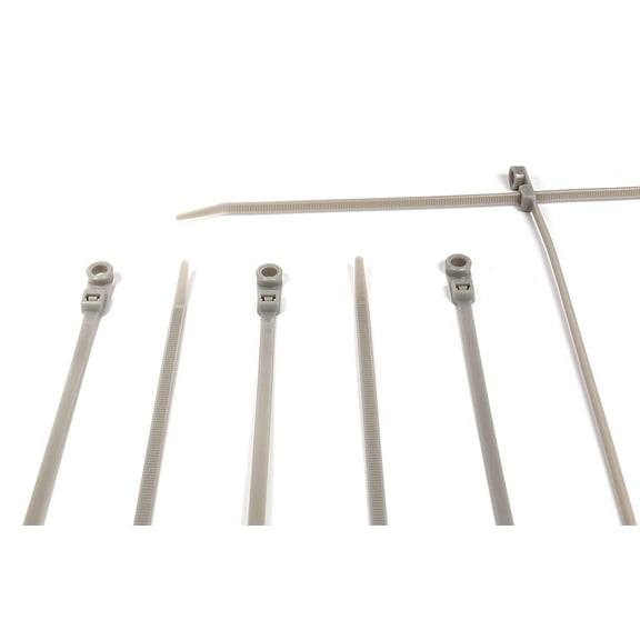 THE CIMPLE CO - 7 Inch Zip Ties - Heavy Duty - Pack of 100 Nylon Ties - Screw Mount - Grey
