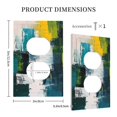 thumbnail image 3 of Daiia Abstract Brushstrokes Green Blue Pattern Decorator Wall Plate Child Safe Outlet Cover, Switch and Outlet Covers,Size 1-Gang 5.0" x3.0" , Polycarbonate Thermoplastic-Style S, 3 of 6
