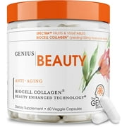 Anti-Aging Dietary Supplement with Collagen Hair, Skin & Nails Support, Genius Beauty by the Genius Brand